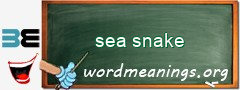 WordMeaning blackboard for sea snake